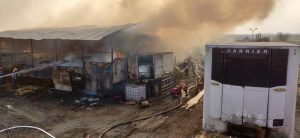 POMPIERII LUPTA CU INCENDIUL LA O FERMA. NUMARUL ANIMALELOR MOARTE ESTE CONSIDERABIL Stiri agricole