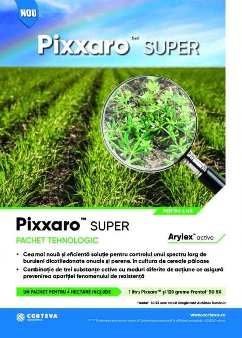 Pixxaro™ Super - Inovația cu cel mai larg spectru de buruieni dicotiledonate anuale și perene combătute din cultura de cereale păioase Advertorial PIXXARO