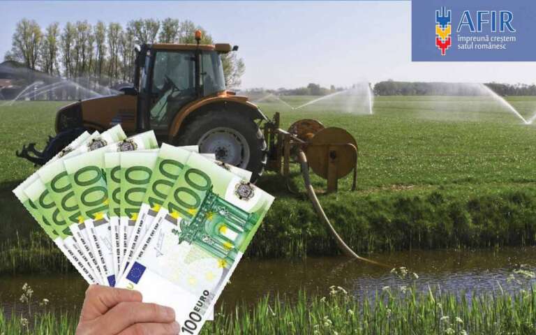 irigații în cadrul fermei