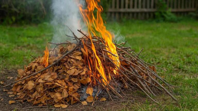 incendiu resturi vegetale frunze amenda Garda de Mediu