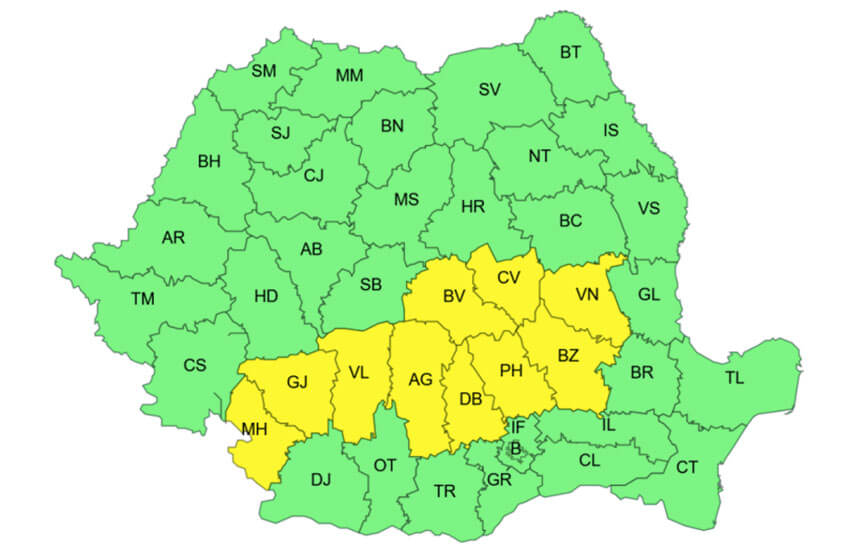 Meteo – Ploi torențiale, vijelii și grindină. Avertizări pentru 22 de județe! 1 Meteo – Ploi torențiale, vijelii și grindină. Avertizări pentru 22 de județe! Meteo – Ploi torențiale, vijelii și grindină. Avertizări pentru 22 de județe! Meteo meteo