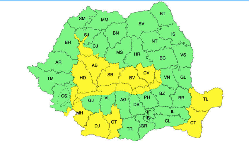 Avertizare meteo în 21 de județe: NINGE IAR! 1 Avertizare meteo în 21 de județe: NINGE IAR! Avertizare meteo în 21 de județe: NINGE IAR! Meteo meteo
