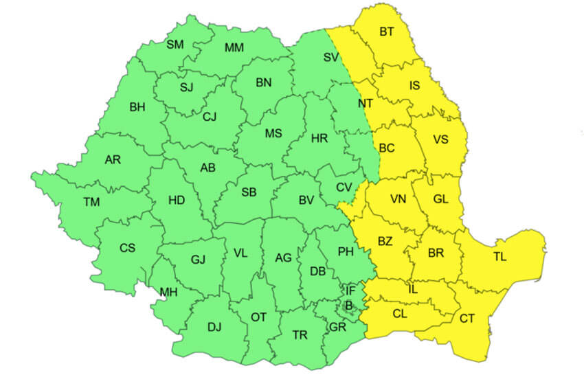 Meteo – Ploi torențiale, vijelii și grindină. Avertizări pentru 22 de județe! 2 Meteo – Ploi torențiale, vijelii și grindină. Avertizări pentru 22 de județe! Meteo – Ploi torențiale, vijelii și grindină. Avertizări pentru 22 de județe! Meteo meteo