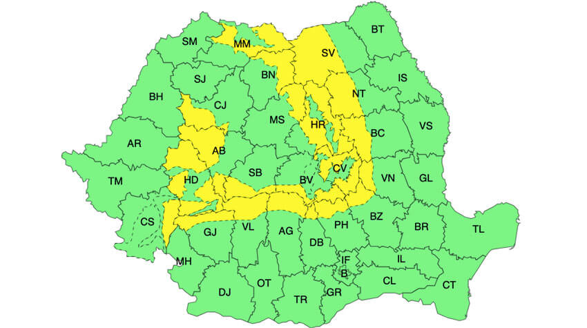 Avertizare meteo în 21 de județe: NINGE IAR! 2 Avertizare meteo în 21 de județe: NINGE IAR! Avertizare meteo în 21 de județe: NINGE IAR! Meteo meteo