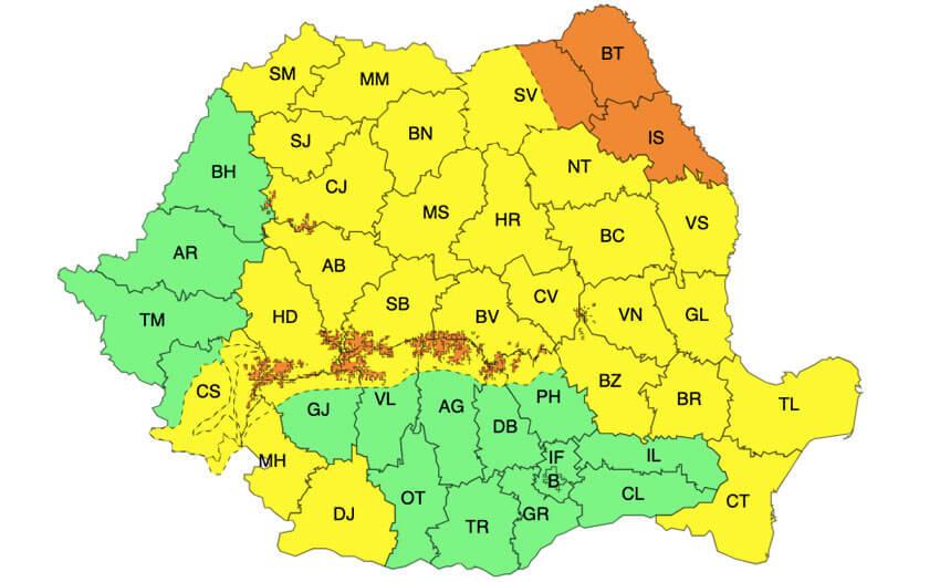 Meteo – Vreme rece, brumă și ninsori în 33 de județe! 1 Meteo – Vreme rece, brumă și ninsori în 33 de județe! Meteo – Vreme rece, brumă și ninsori în 33 de județe! Meteo meteo