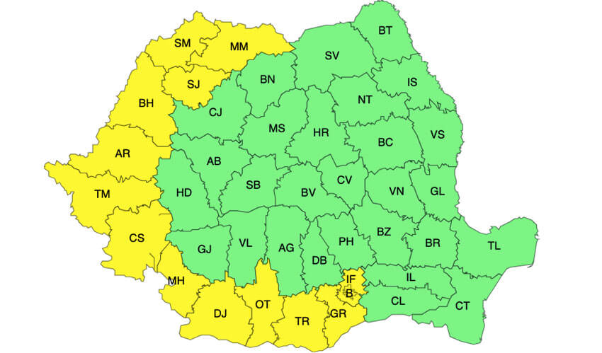 Meteo – Temperaturi de 37°C până duminică seara! Cod galben de caniculă în 13 județe și în Capitală! 1 Meteo – Temperaturi de 37°C până duminică seara! Cod galben de caniculă în 13 județe și în Capitală! Meteo – Temperaturi de 37°C până duminică seara! Cod galben de caniculă în 13 județe și în Capitală! Meteo meteo