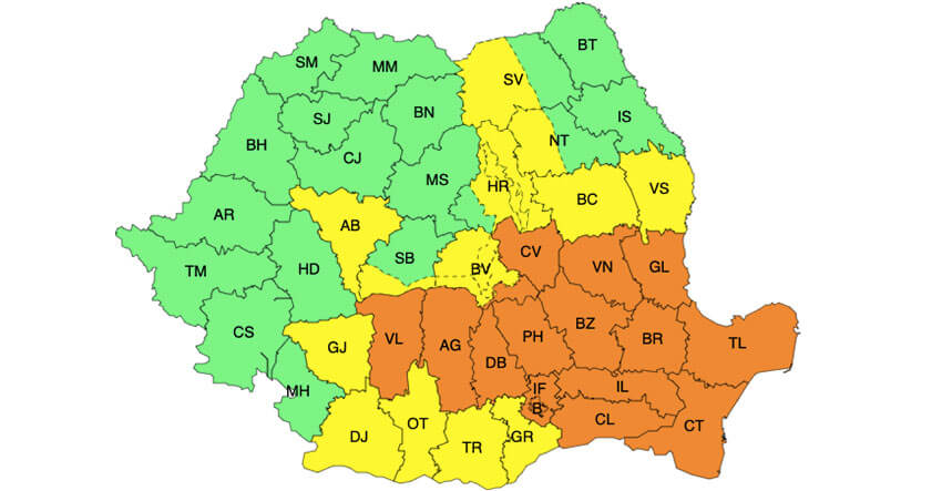 Noi avertizări meteo de ploi și vijelii. S-a emis chiar COD ROȘU! 1 Noi avertizări meteo de ploi și vijelii. S-a emis chiar COD ROȘU! Noi avertizări meteo de ploi și vijelii. S-a emis chiar COD ROȘU! Meteo meteo,cod roșu