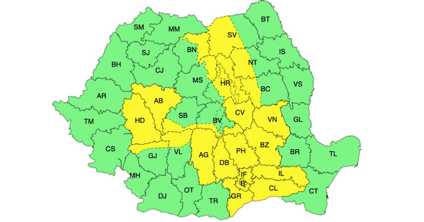 Meteo - Noi avertizări de ploi și vijelii, până vineri seară! 28 de județe afectate 2 Meteo - Noi avertizări de ploi și vijelii, până vineri seară! 28 de județe afectate Meteo - Noi avertizări de ploi și vijelii, până vineri seară! 28 de județe afectate Meteo meteo